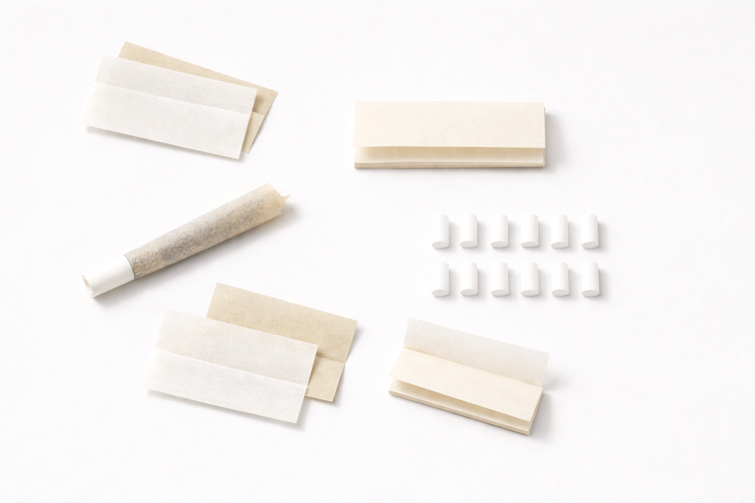rullepapir med filter tips — bleket og ubleket papes