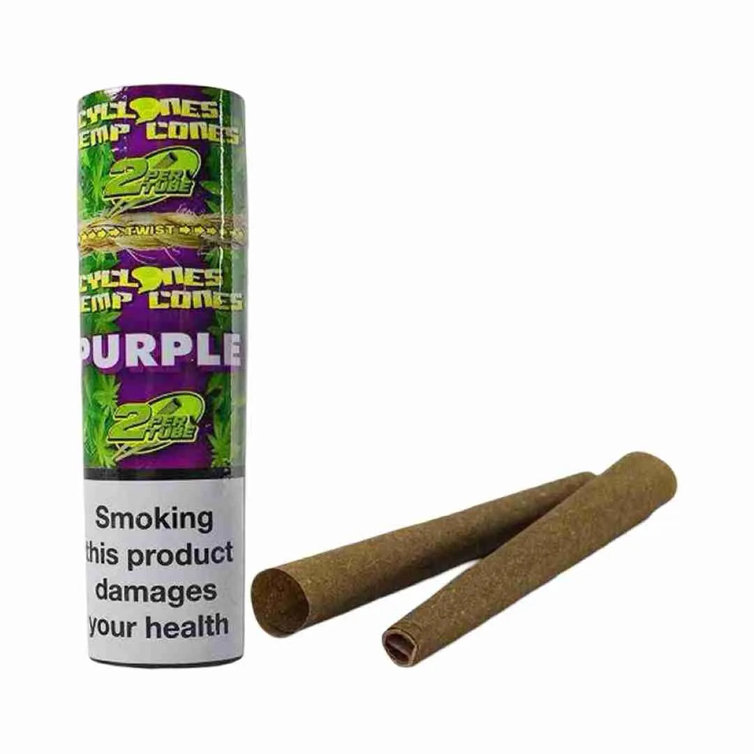Cyclones Hemp Purple 2pk – Ferdigrullede Hemp Cones