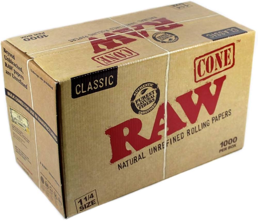 RAW Prerolled Cone 84mm bulk 1000 stk for B2B