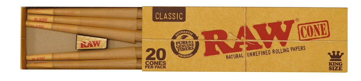 RAW Cone 20pk King Size – Ferdigrullede cones