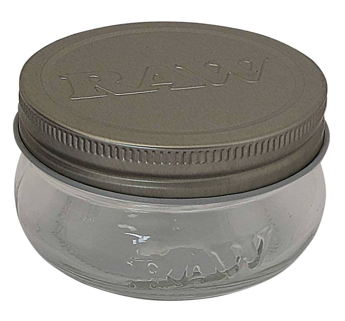 RAW Mason Jar 6oz glass-oppbevaring med RAW-design