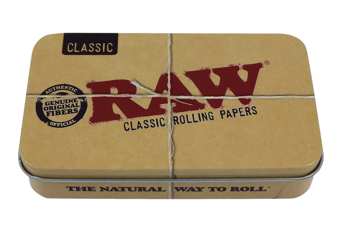 RAW Tin Case metallboks for oppbevaring av papes