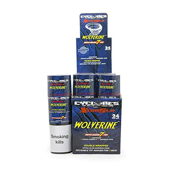 Cyclones Xtra Slow Wolverine 2pk – Ferdigrullede cones