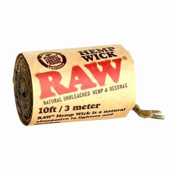 RAW Hemp Wick 300cm rull naturlig alternativ til lighter